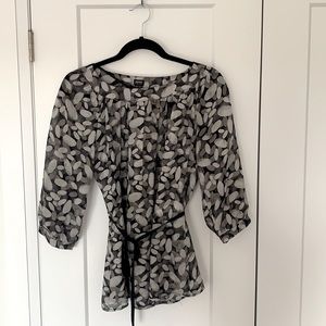 ESPIRIT Bubble Sleeve Sheer Blouse